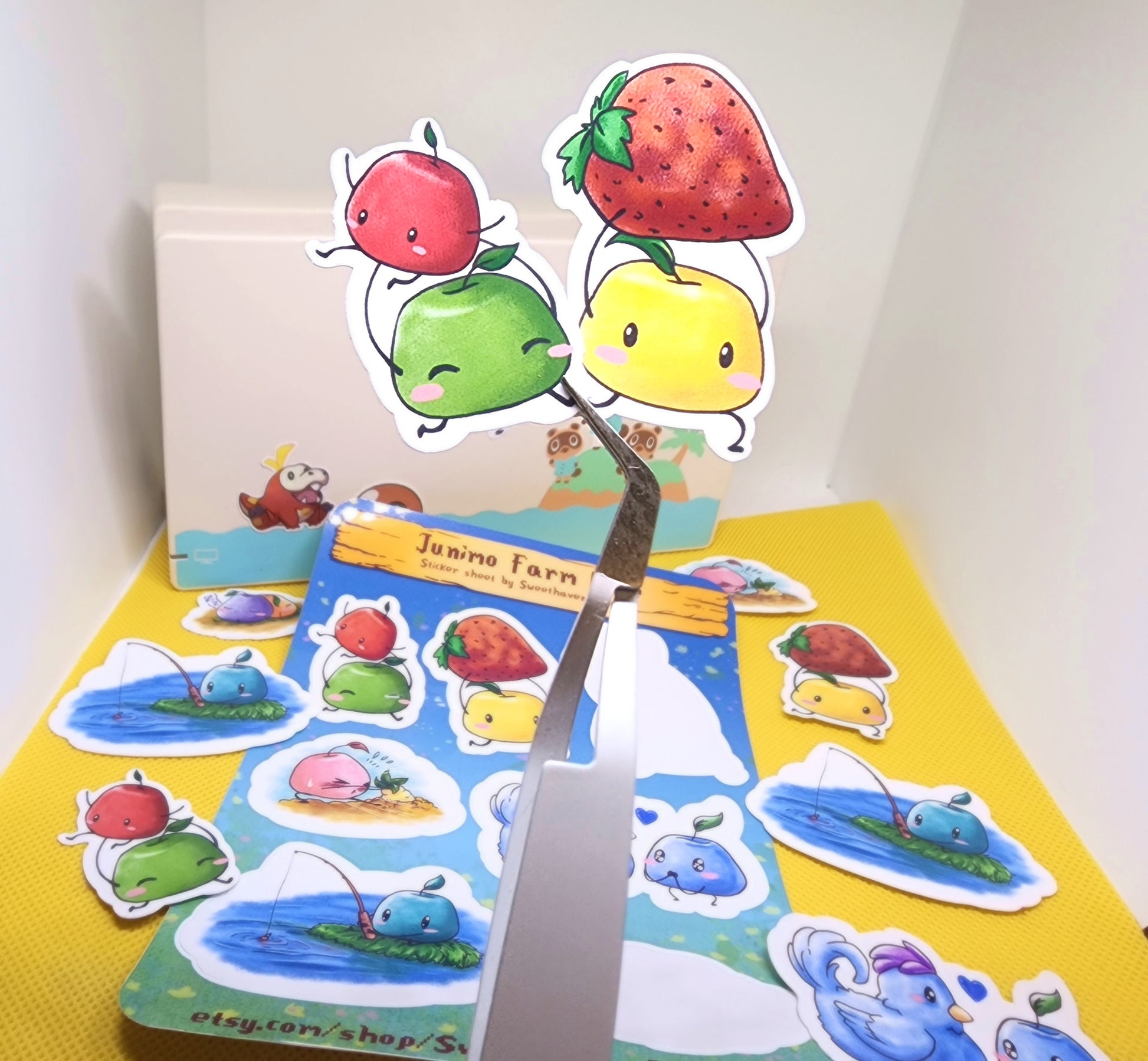 Junimo Sticker sheet Stardew Valley Faming life cute water-resistant glossy vinyl stickers  Sweethaven Cottage   