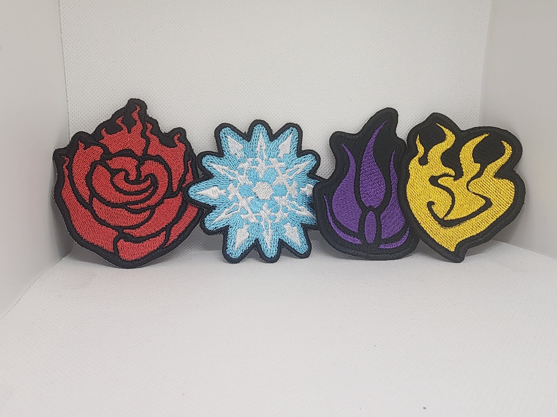 Team RWBY Embroidered Emblem Iron-on Patch SET symbol fabric embroidery patches Free shipping  Sweethaven Cottage   