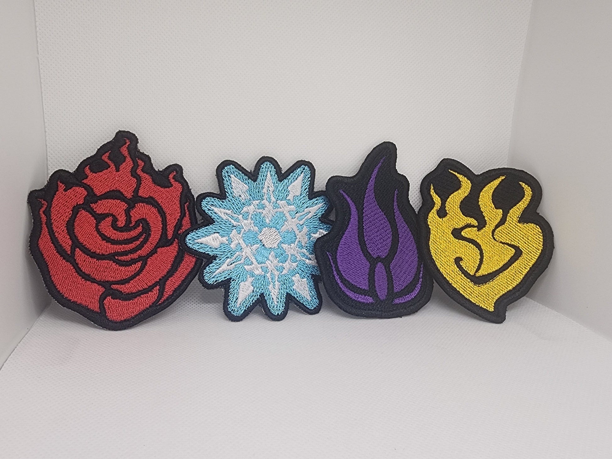 Team RWBY Embroidered Emblem Iron-on Patch SET symbol fabric embroidery patches Free shipping  Sweethaven Cottage   