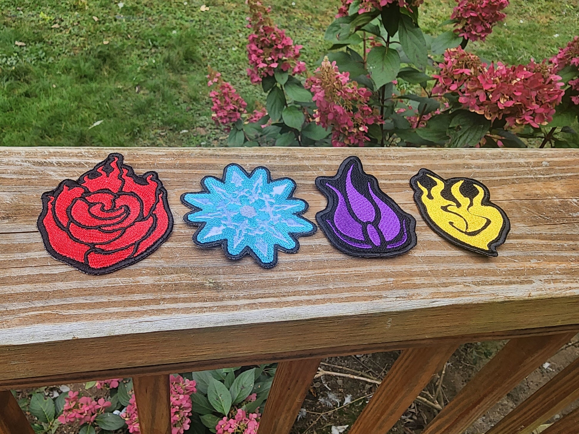 Team RWBY Embroidered Emblem Iron-on Patch SET symbol fabric embroidery patches Free shipping  Sweethaven Cottage   