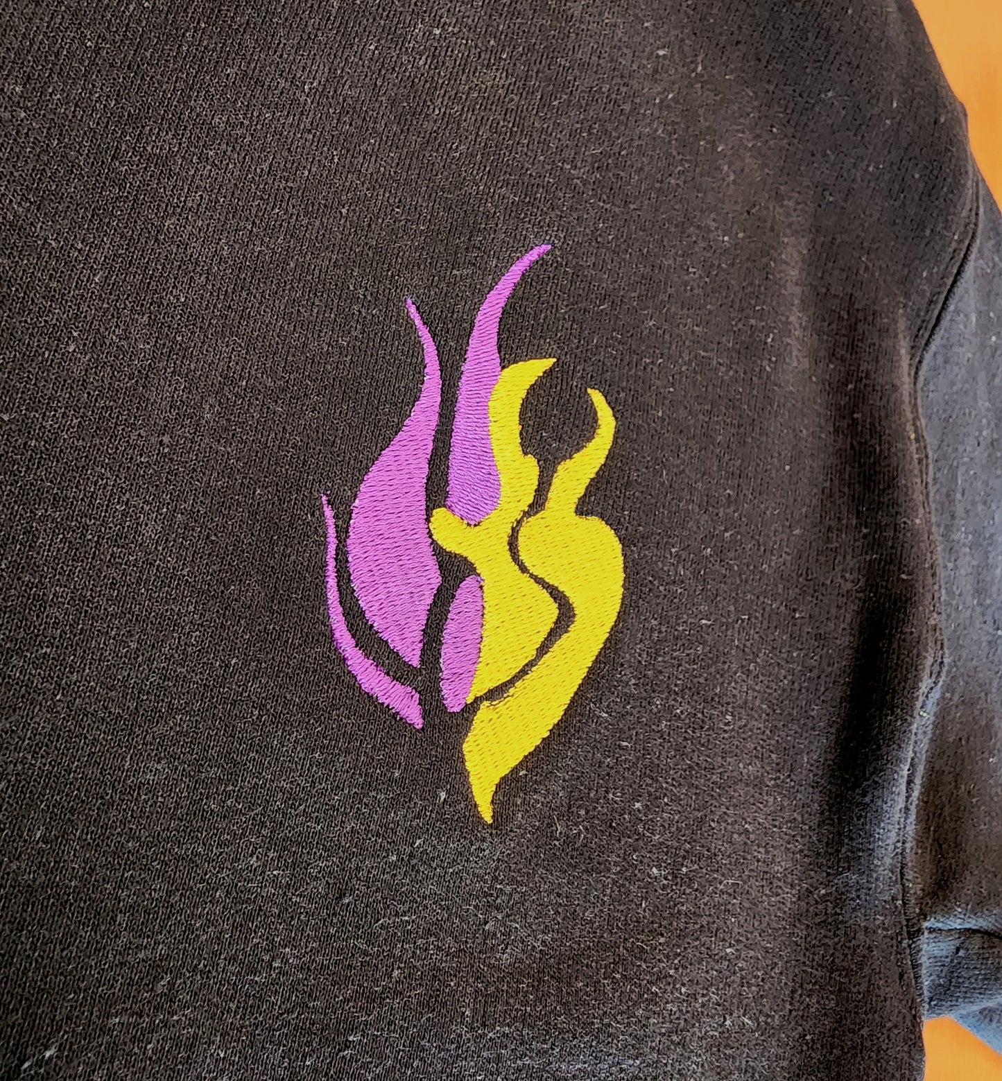 BUMBLEBY Embroidered Hoodie with Yang and Blake symbols on sleeve BMBLB Bumblebee Emblem black novelty unisex hooded pullover for RWBY fans