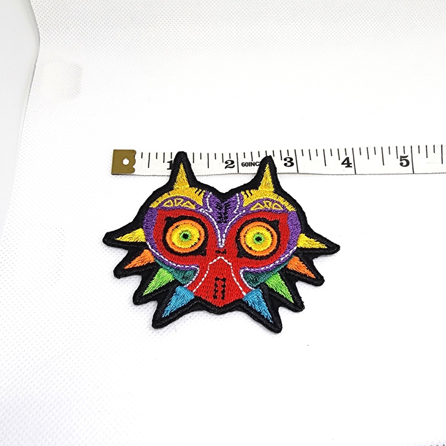 Majora's Mask Embroidered Iron-on Patch TLOZ Skull Kid cursed mask fabric embroidery patch with Free shipping  Sweethaven Cottage   