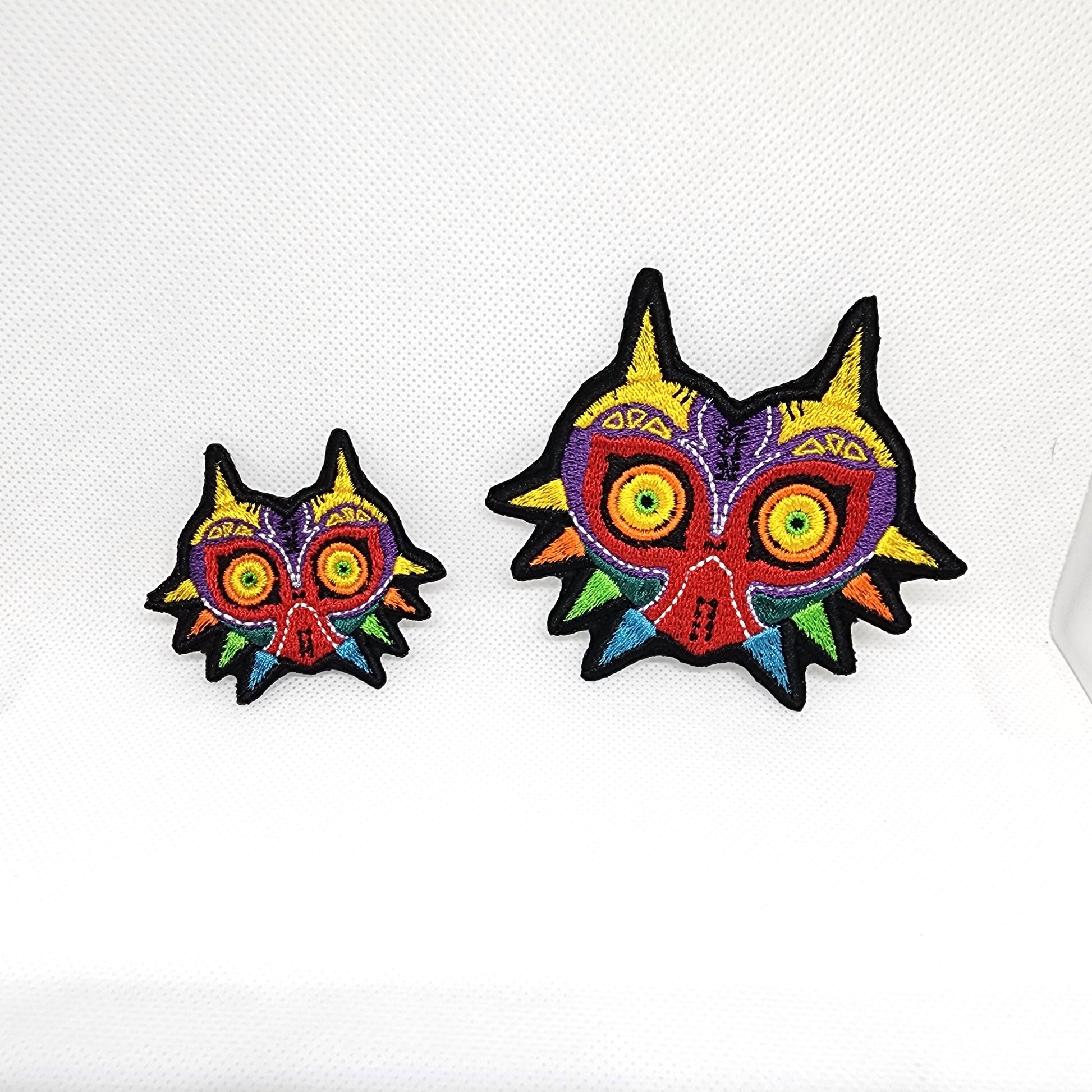 Majora's Mask Embroidered Iron-on Patch TLOZ Skull Kid cursed mask fabric embroidery patch with Free shipping  Sweethaven Cottage   