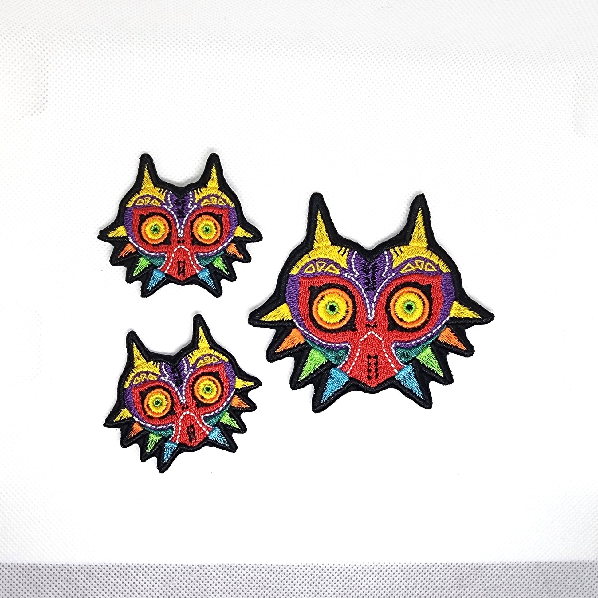 Majora's Mask Embroidered Iron-on Patch TLOZ Skull Kid cursed mask fabric embroidery patch with Free shipping  Sweethaven Cottage   