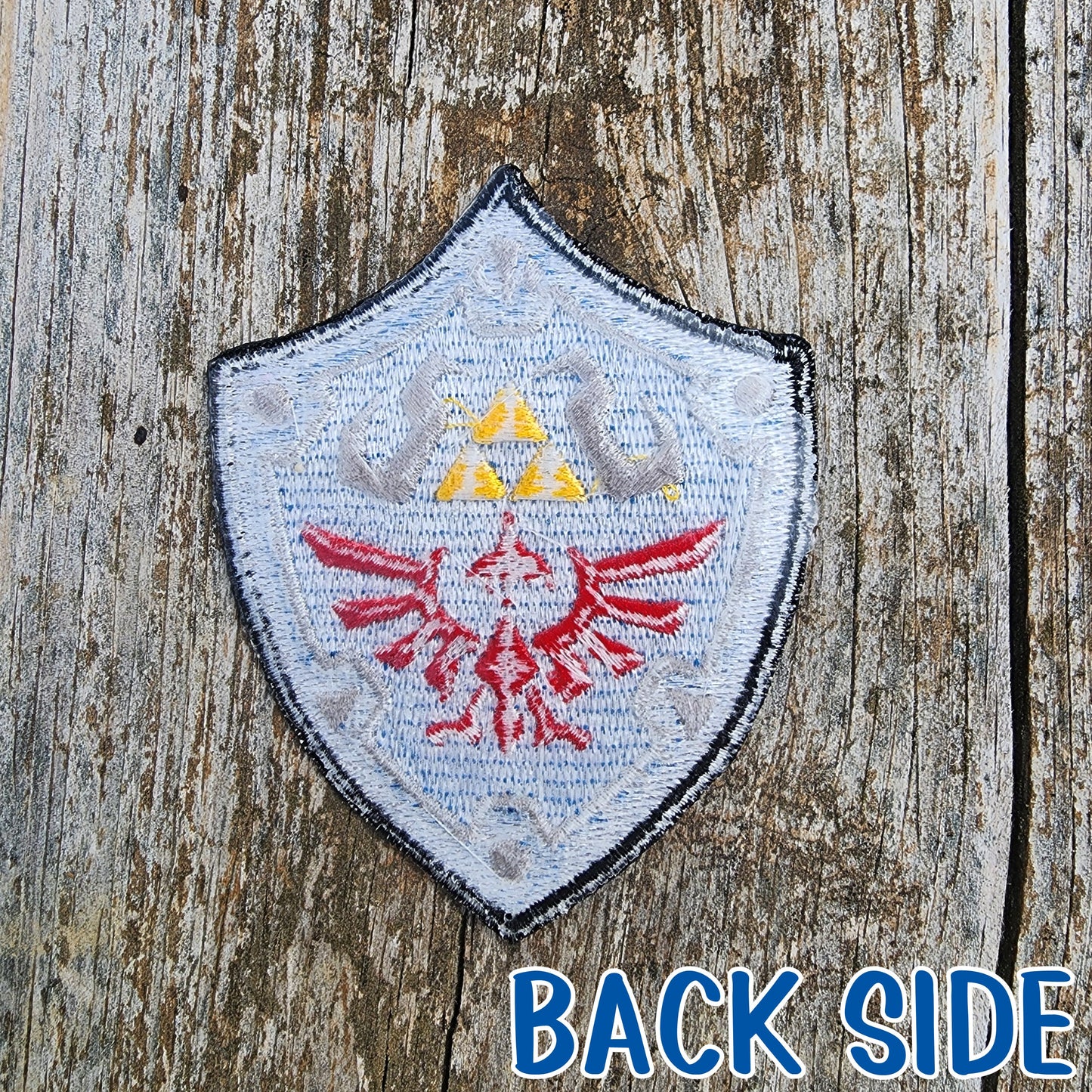 Hylian shield Embroidered Iron-on Patch TLOZ Hyrule Hero Triforce fabric embroidery patch