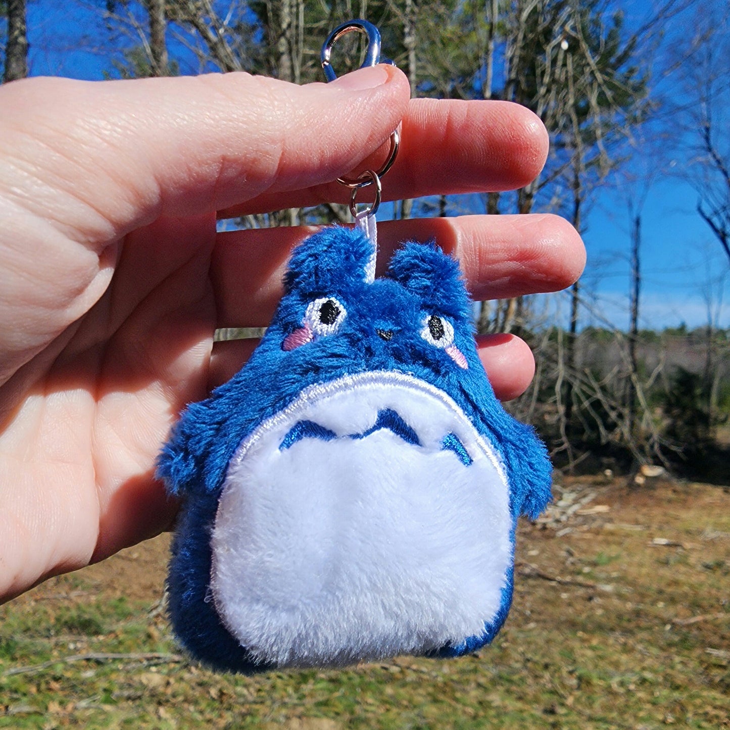 Chuu-Totoro Blue Totoro Plushie Keychain Plush keychain Sweethaven Cottage   