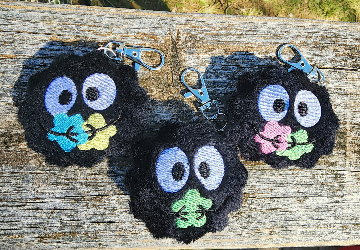 Soot Sprite Susuwatari Plushie Keychain Plush keychain Sweethaven Cottage   