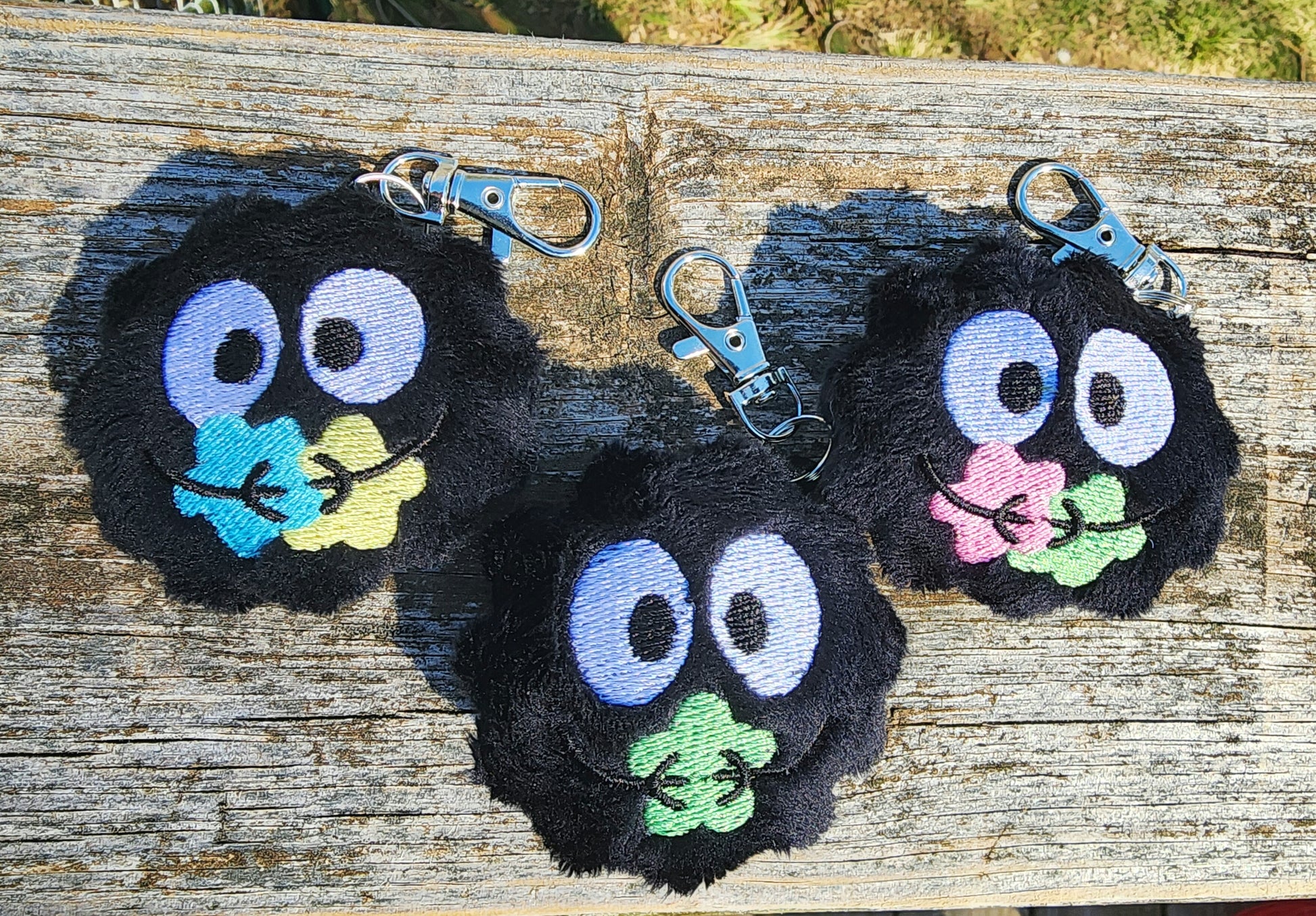 Soot Sprite Susuwatari Plushie Keychain Plush keychain Sweethaven Cottage   