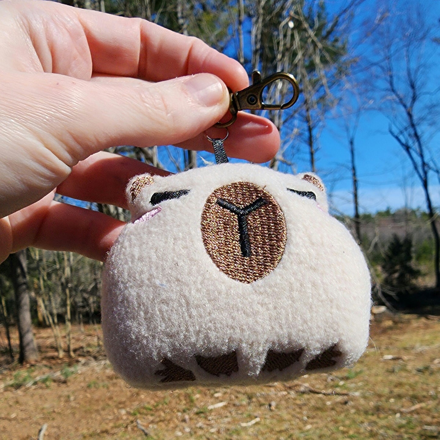 Capybara Plushie Keychain Plush keychain Sweethaven Cottage   