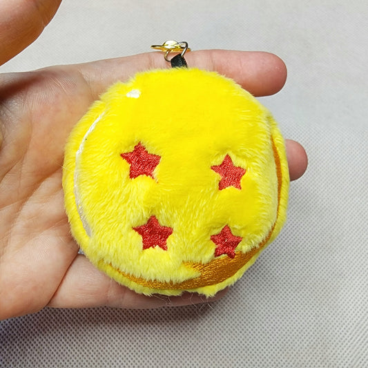 4 star Dragon Ball Plushie Keychain Plush keychain Sweethaven Cottage   