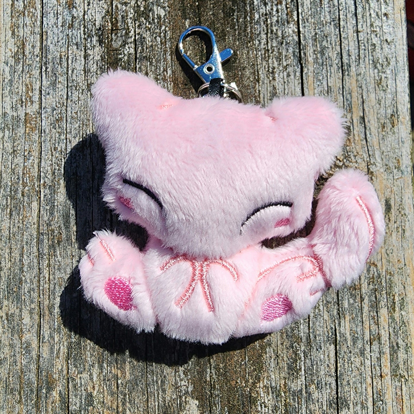 Mew Pokemon Plushie Keychain Plush keychain Sweethaven Cottage   