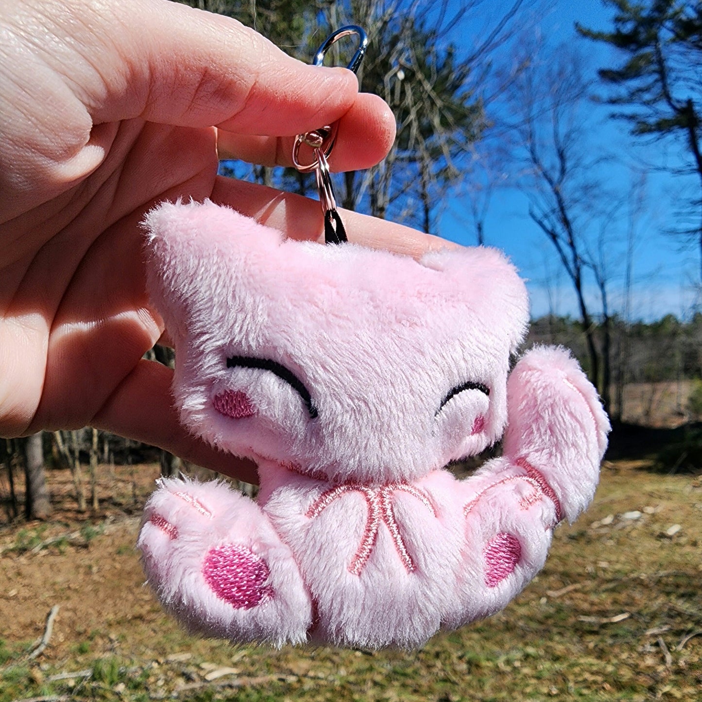 Mew Pokemon Plushie Keychain Plush keychain Sweethaven Cottage   