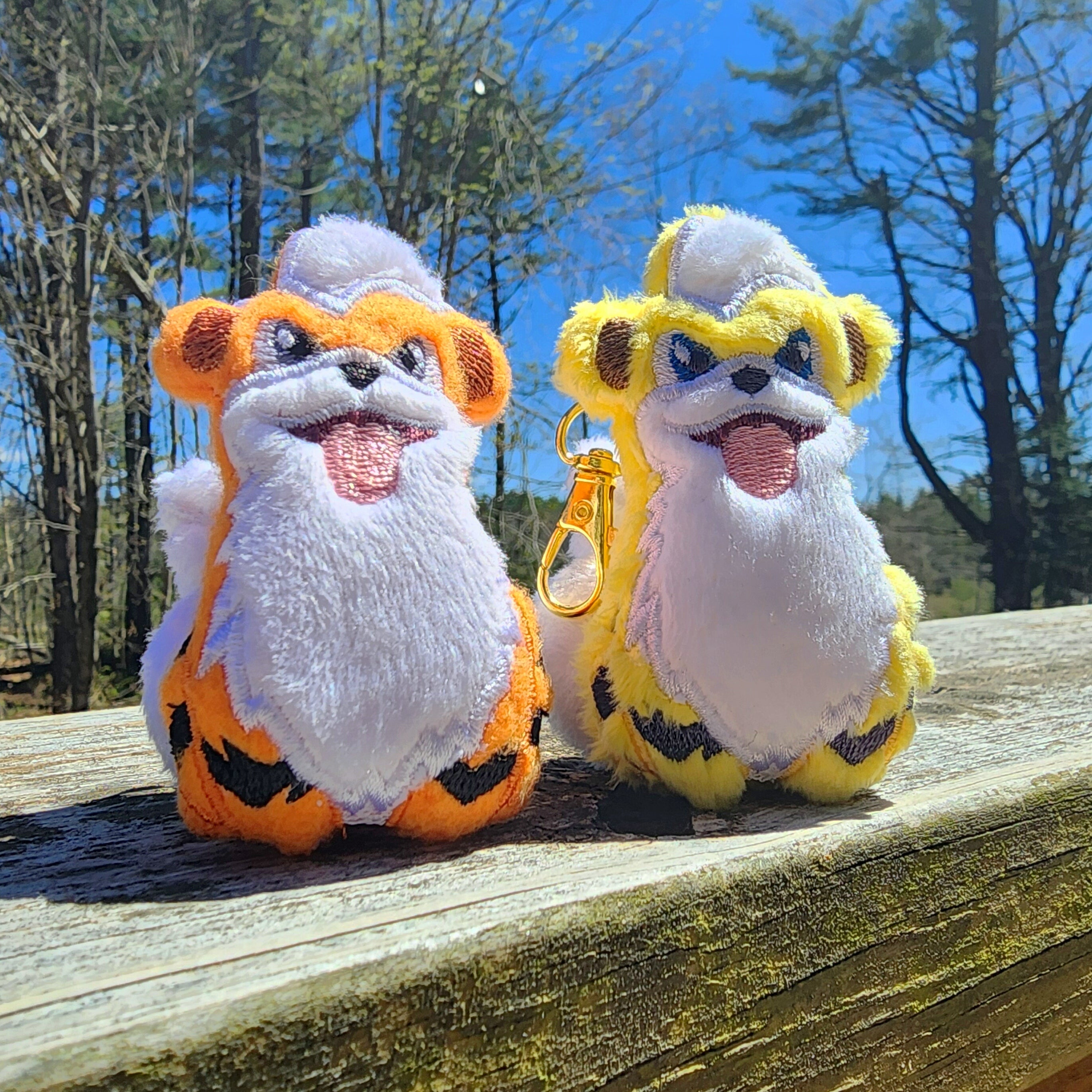 Growlithe Pokemon Plushie Keychain Sweethaven Cottage