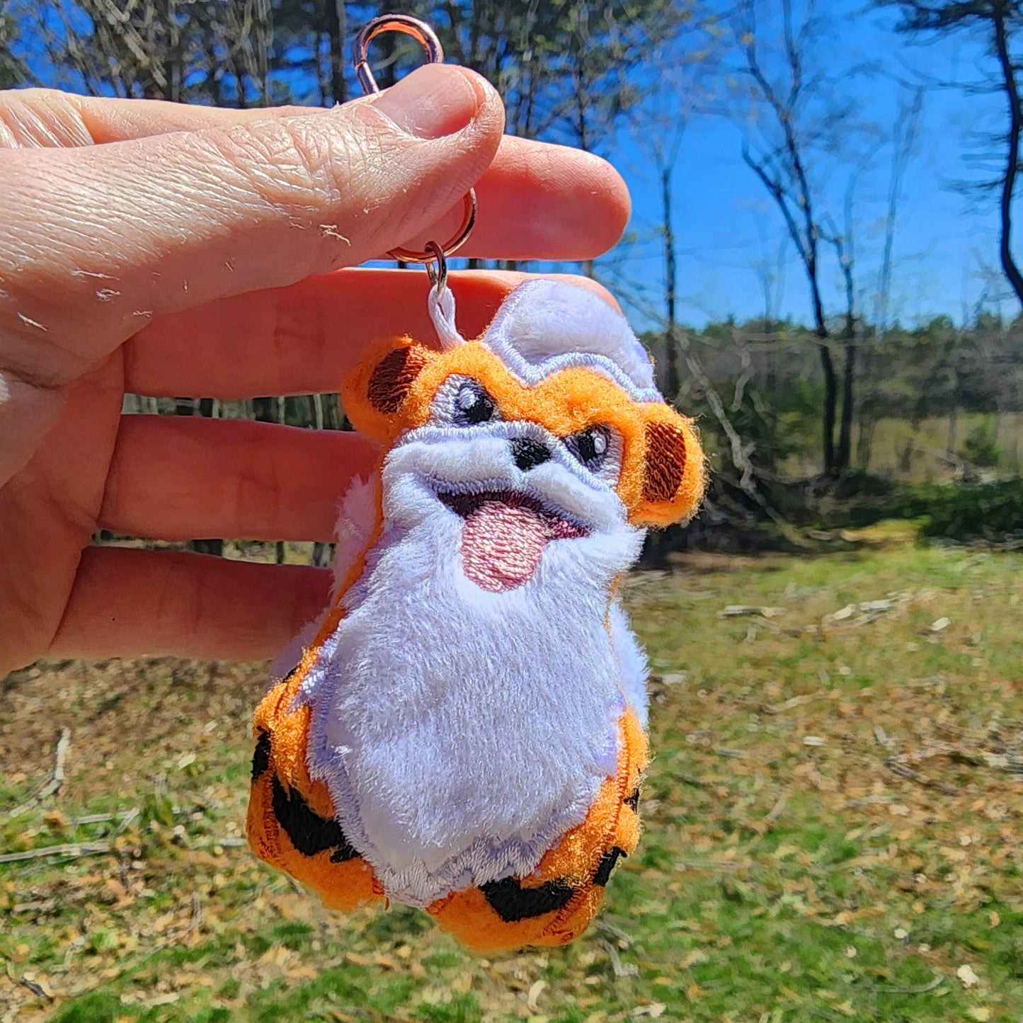 Growlithe Pokemon Plushie Keychain Plush keychain Sweethaven Cottage Normal version  