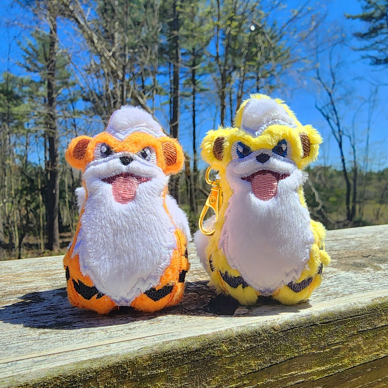 Growlithe Pokemon Plushie Keychain Plush keychain Sweethaven Cottage   