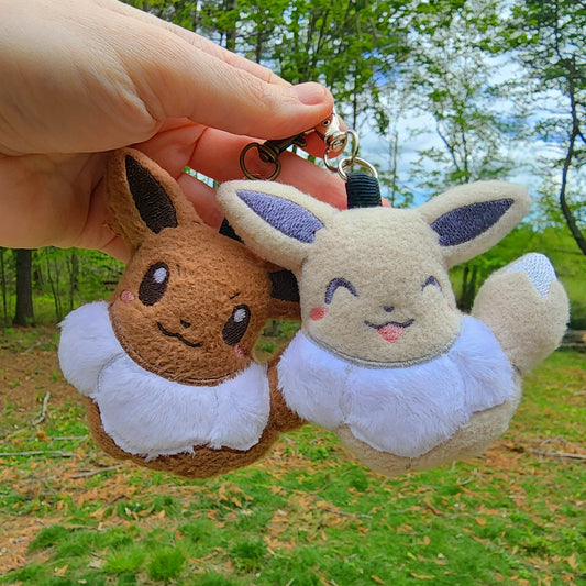 Eevee Pokemon Plushie Keychain Plush keychain Sweethaven Cottage   