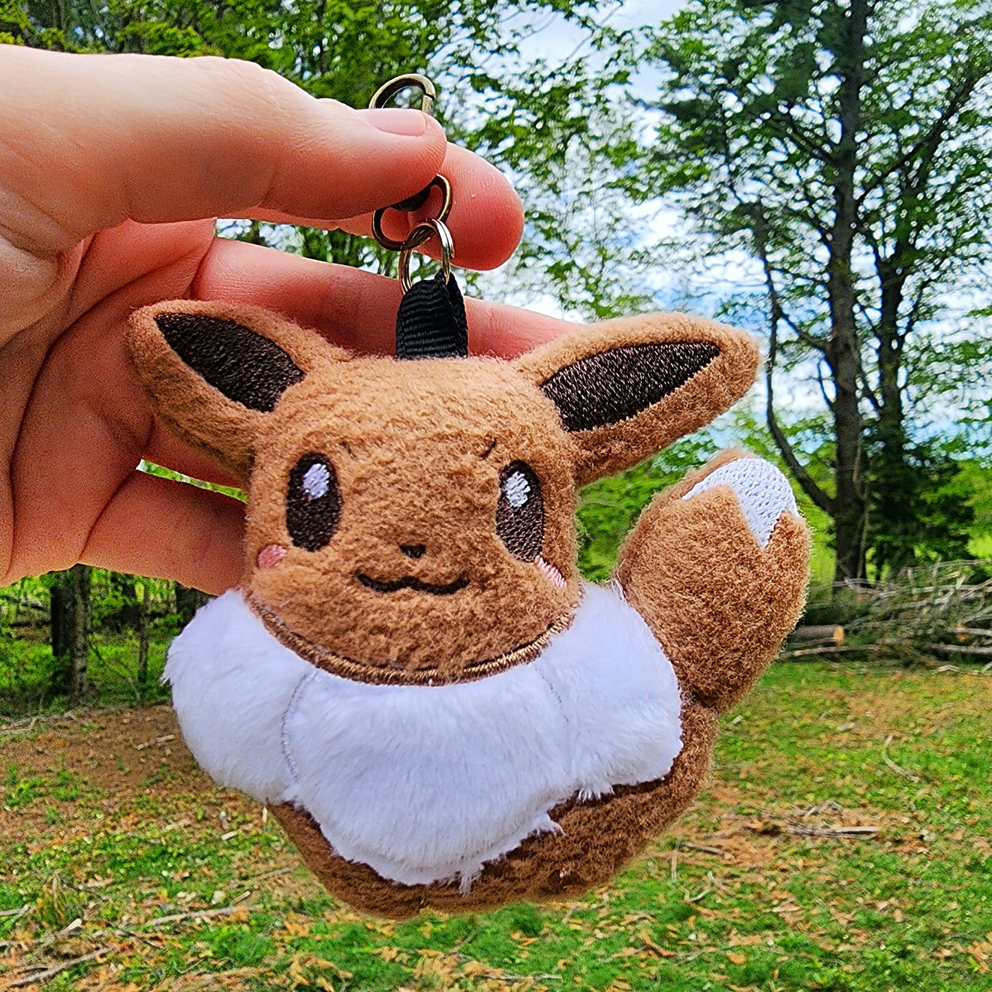 Eevee Pokemon Plushie Keychain Plush keychain Sweethaven Cottage   