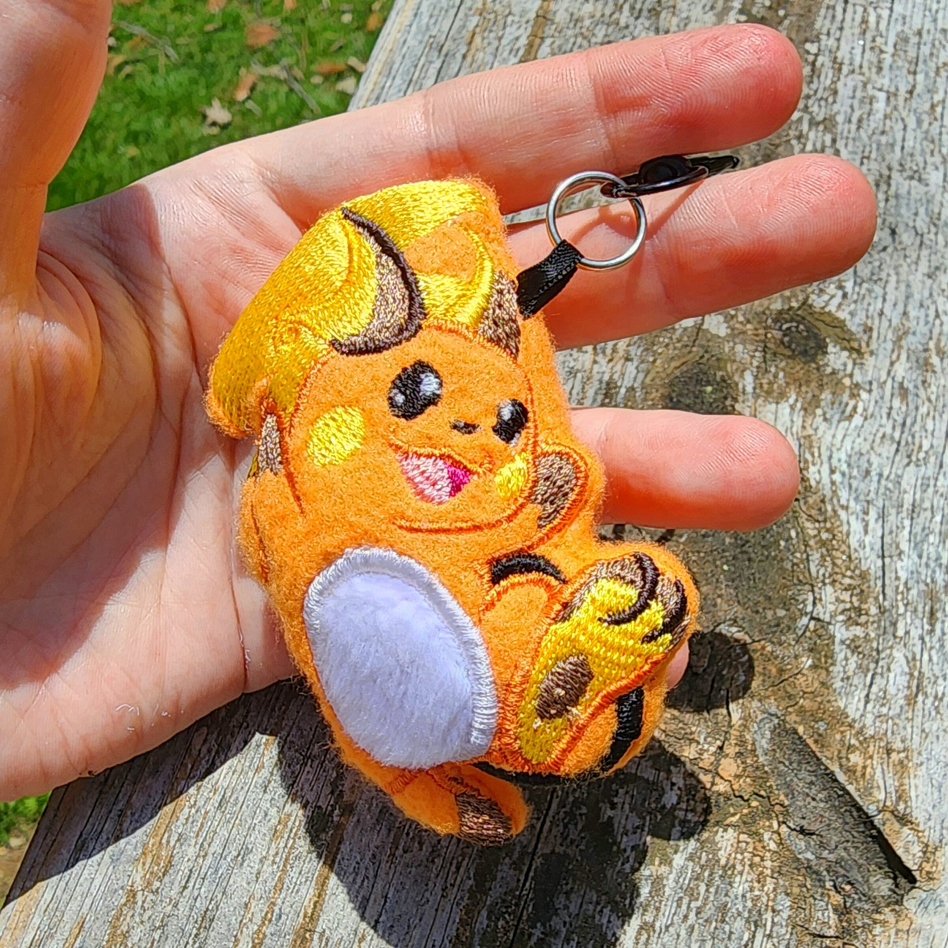 Raichu Pokemon Plushie Keychain Plush keychain Sweethaven Cottage   