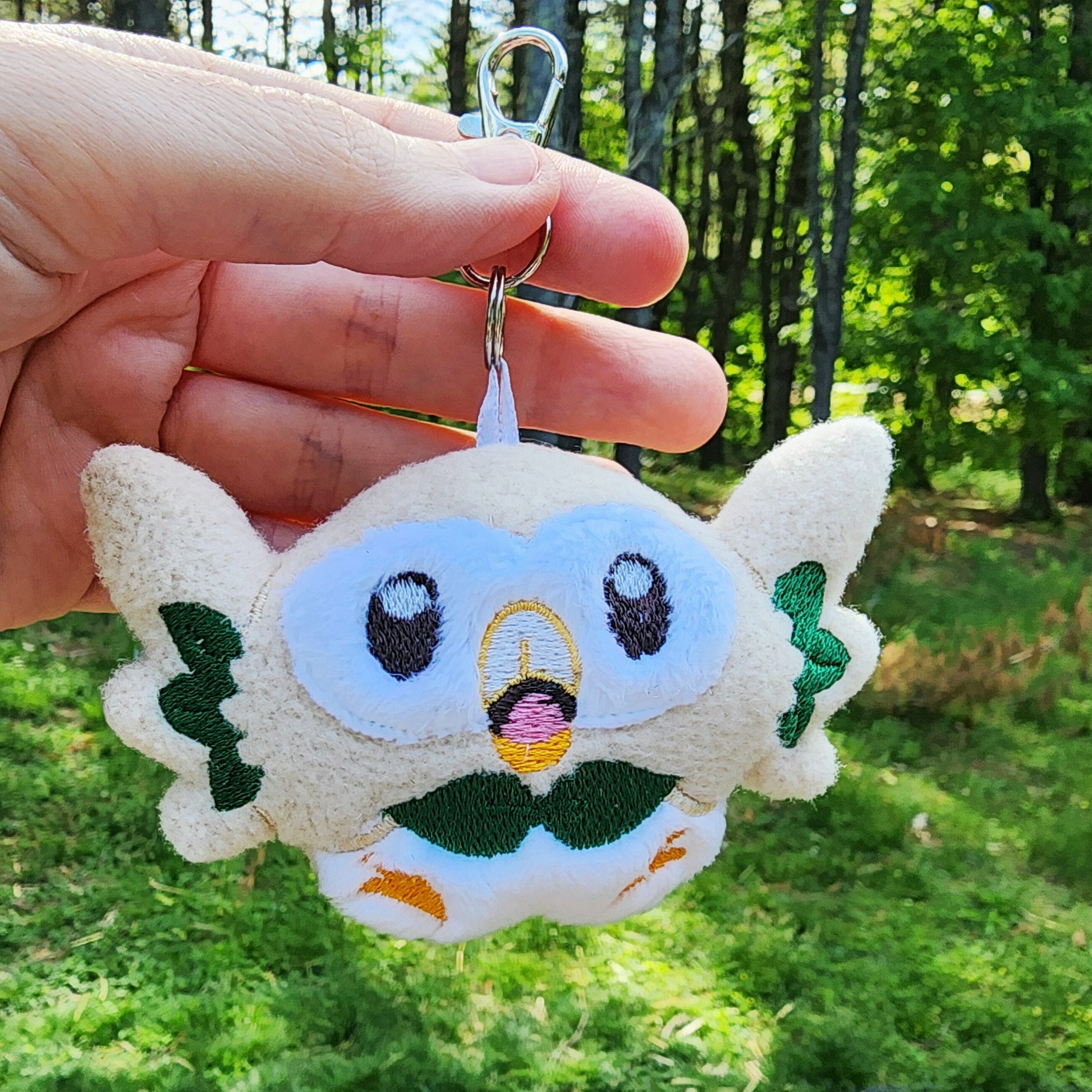 Rowlet Pokemon Plushie Keychain Plush keychain Sweethaven Cottage   