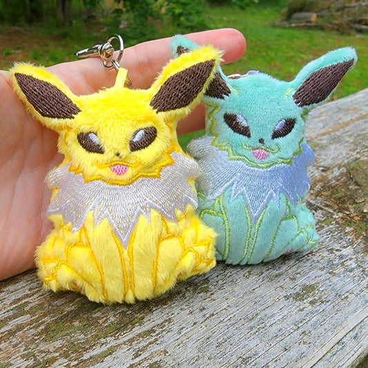 Jolteon Pokemon Plushie Keychain Plush keychain Sweethaven Cottage   