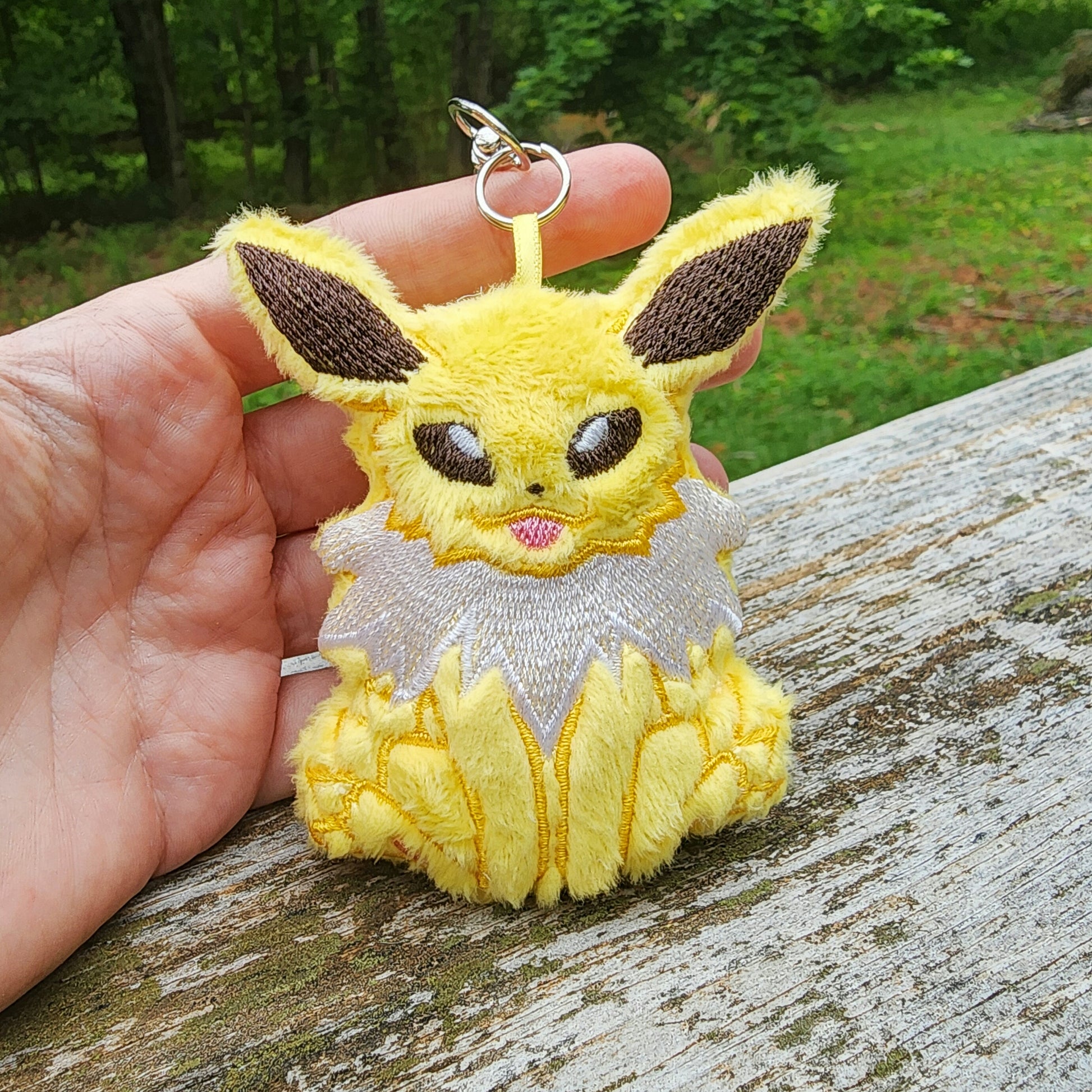 Jolteon Pokemon Plushie Keychain Plush keychain Sweethaven Cottage   