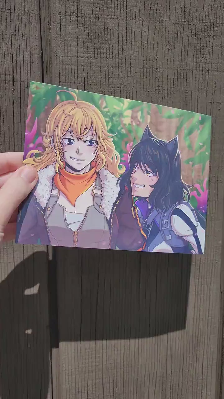 Flirting Bumbleby Art Print Semi glossy premium art card and letter sized BMBLBY bees Sapphic art print poster