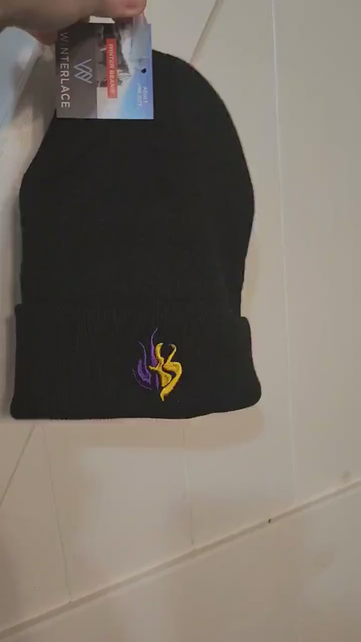 Bumbleby Embroidered Beanie hat | Custom cozy winter knitted skull cap with Yang and Blake's emblem